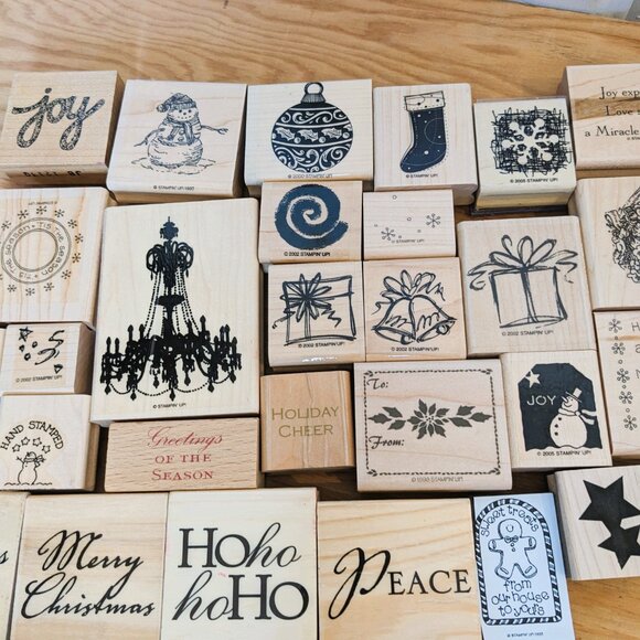 Set of 31 Wood Block Stamps - Picture 3 of 4